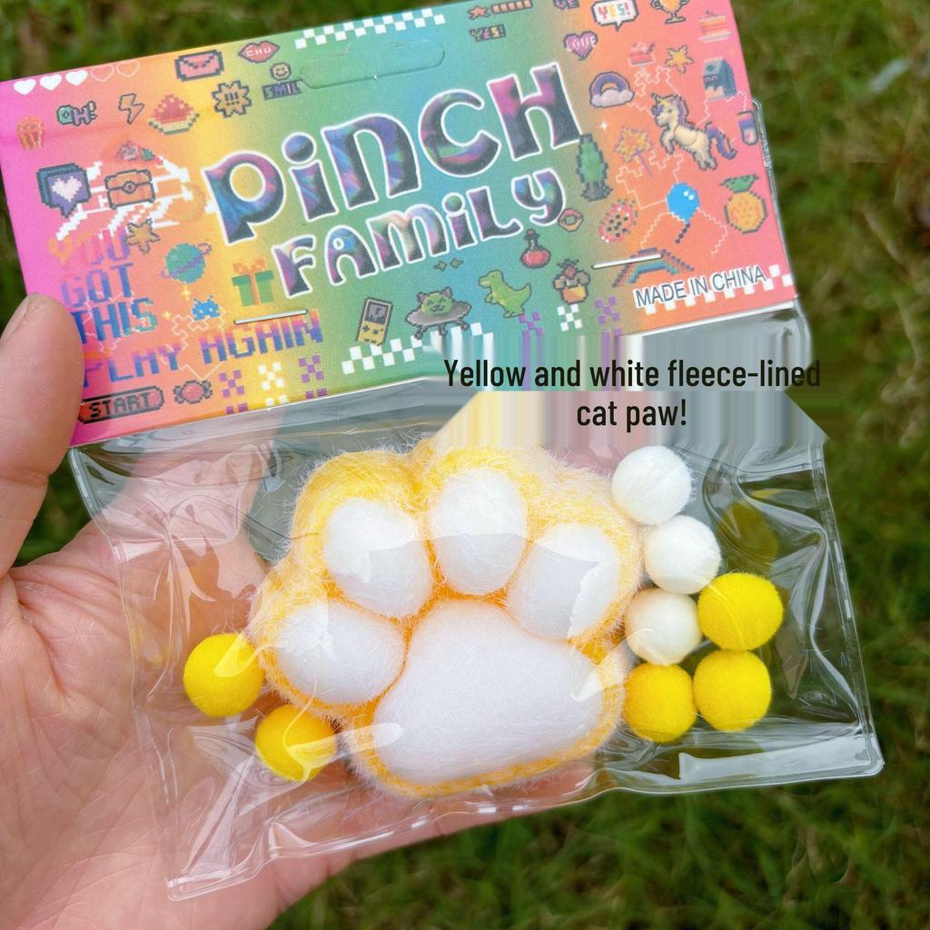 Viral Giant Plush Cat Paw Squishy Toy – Stress-Relief with a Soft, Pinchable Texture
