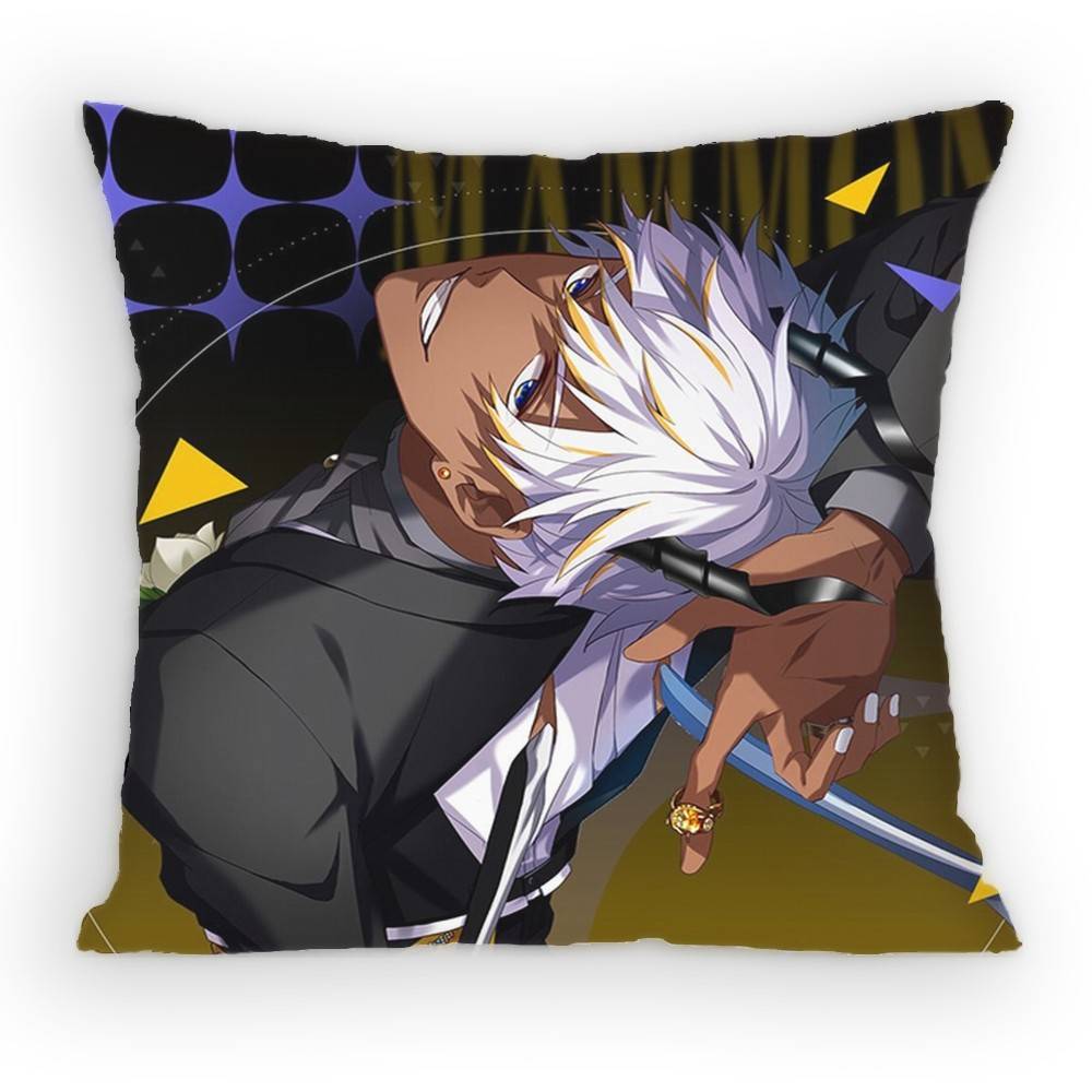 CUTE Game OObey Me World Mammon Pillow Case Antidustmite Pillowcase Invisible zipper silky short plush Sofa cushion cover