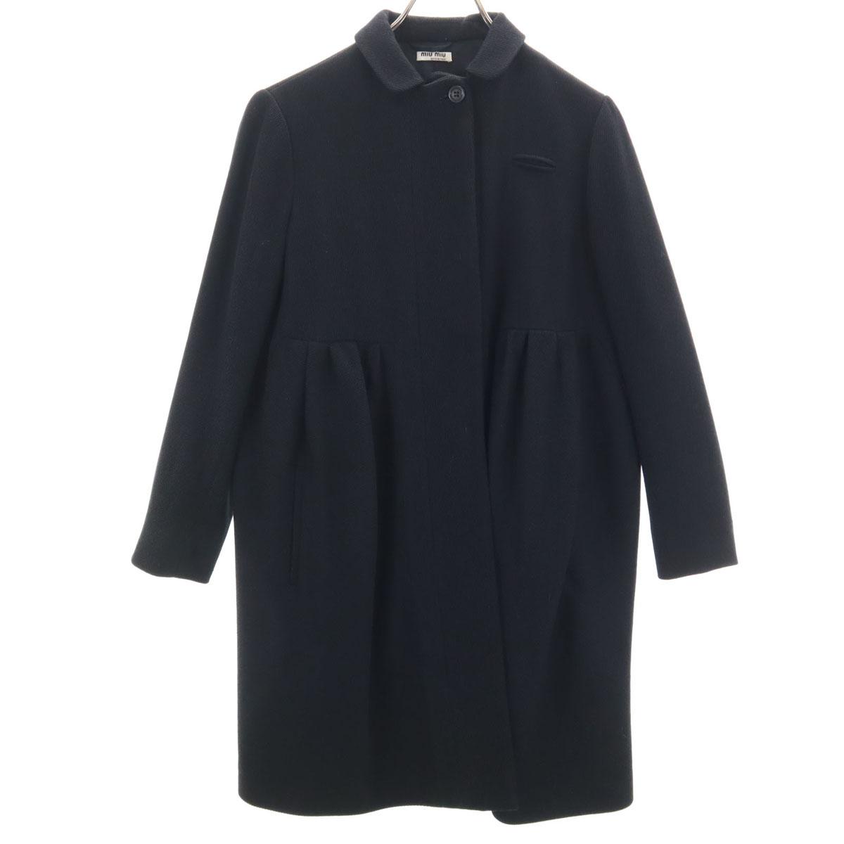 

MIUMIU made in Italy Wool coat 38 black Women Used