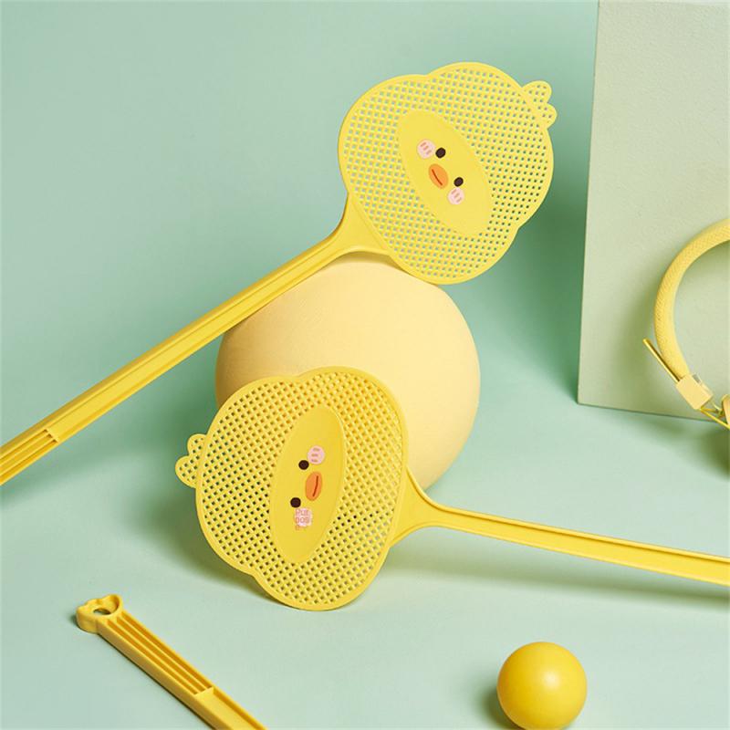 Mosquito Swatter Fly Swatter Cute Elastic 49.515cm Pe Material Pest Control Bat Flying Insect Bat Pendable Cartoon Mango Yellow