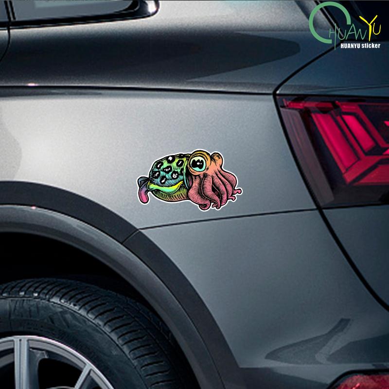 Self-Adhesive Decal CUTTLEFISH Car Sticker Waterproof Auto Decors on Bumper Rear Window Laptop