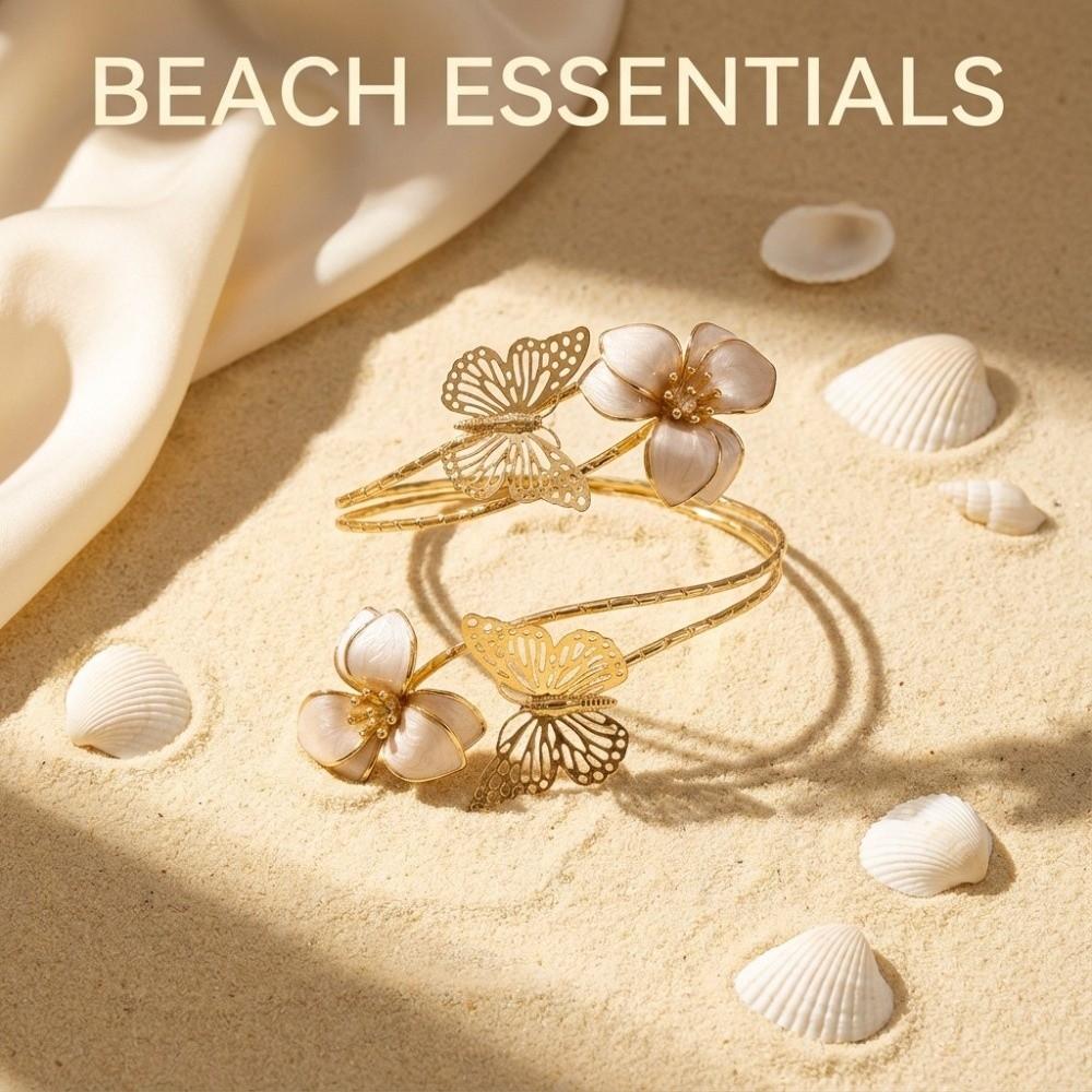 Emaille-Glasur Blumenarmband Tropföl Schmetterlingsarmband Exquisites Offenes Armreif Armzubehör