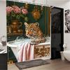 Lussuoso Leopardo nella Vasca da Bagno Tenda da Doccia Impermeabile per Arredo Bagno Moderno, Elegante e Resistente, Perfetta per Uso Domestico