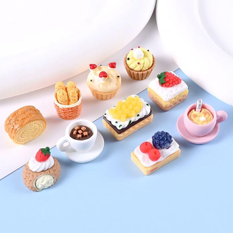 20PCS Simulated Cake Bread Fake Food Model Cakes Dessert Toy Doll House DIY Kitchen Life Scene Decor Accessories