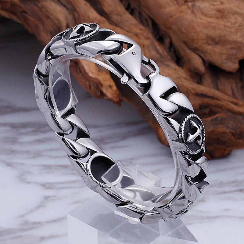 Religious Cross Bracelet for Man Retro Stainless Steel Men's Bracelets & Bangles Jewelry Mannen Armbanden Gentlemen Party Gifts