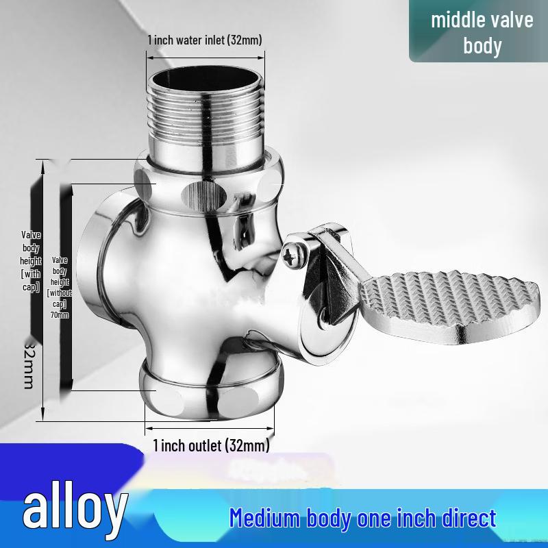 Minxi Foot Pedal Flush Valve for Squat Toilets
