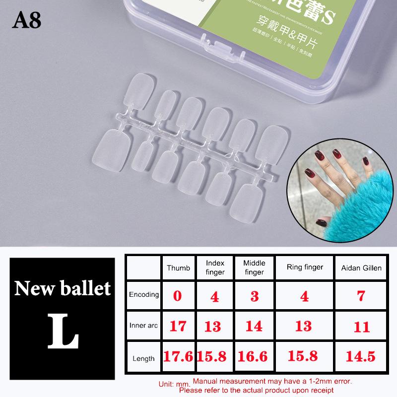 

100Pcs/Box Fake Nails No Polishing No Trace Thin Demal Press On Nail Tips For Extension Home Diy A8