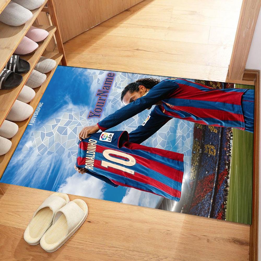 Fc Barcelona Customize Text Floor Rug Office Rug Perfect for Entryway Balcony Study Room Kitchen Antislip Carpet Office Home Decor