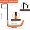 Heavy Duty Iron Garage Storage Hooks Anti Slip Rubber Coating For Hanging Tools Ladders Bikes Garden Supplies