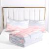 Pink Cloud Seagull Plush European Size Digital Print Bedding Three-piece Set