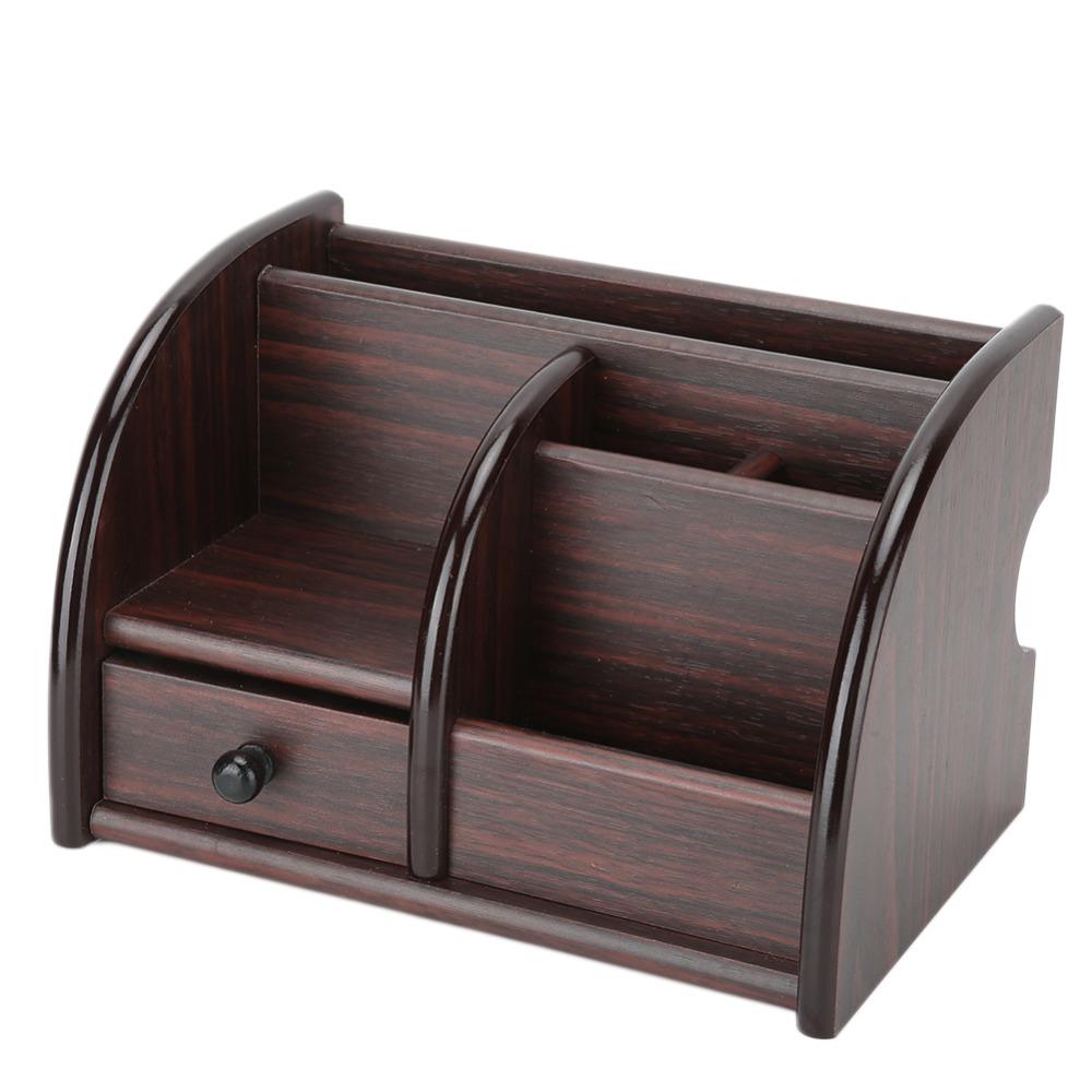 Brown Multi-function Desktop Pen Storage Rack  Home Desktop Sundry Storage