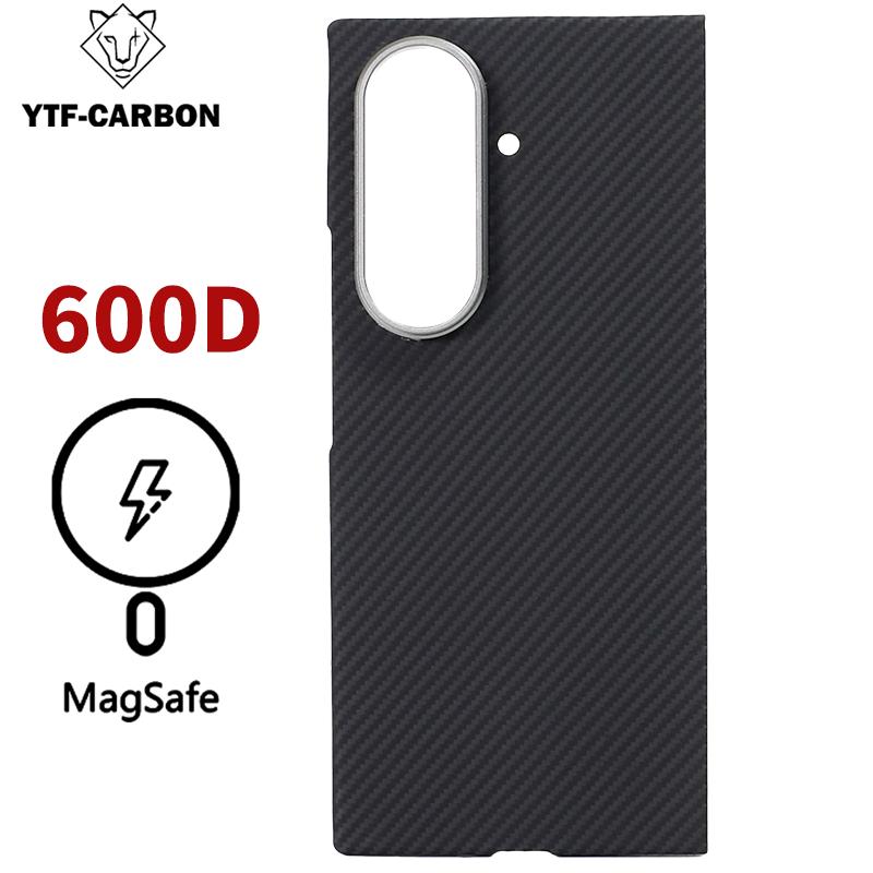 YTF dla Samsung Galaxy Z Fold 7 Etui z włókna węglowego aramidowego Pokrowiec Kevlar Ultra-cienki Fold6 Lekkie Etui ochronne Etui W26