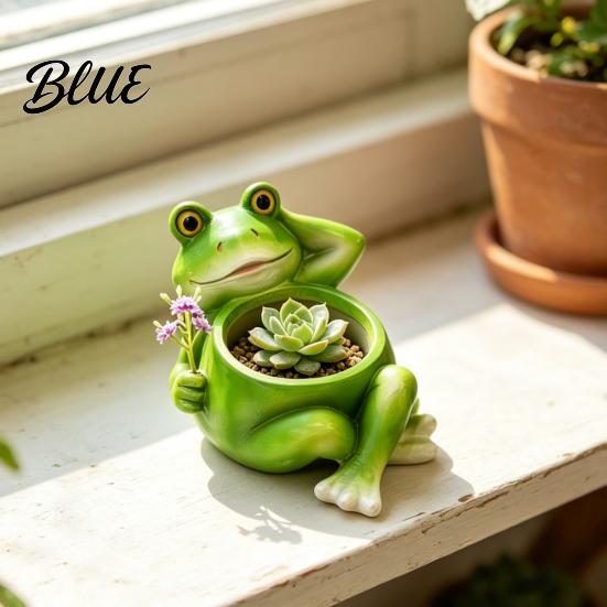 Cute Animal Shaped Planter Artificial Stump Planter Resin Tree Bark Shape Flower Pot with Koala/Frog/Sloth Rustic Bonsai Small Barrel Bucket