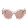 Prada Temple Logo Acetate Irregular Sunglasses Women's Pink