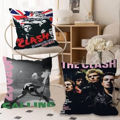 Clash The Band Whitepaper Pillow Cover Sofa Cushion Cover Home Room Decoration Children Gift