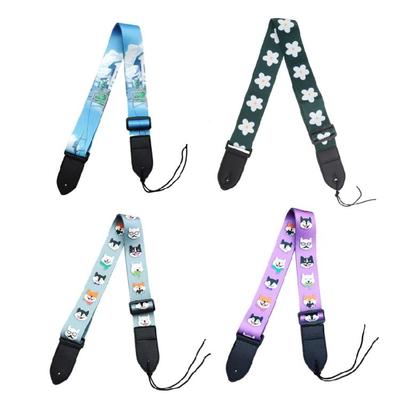 Printed Guitar Strap Adjustable Guitar Strap Bass Guitar Strap Replacement Parts