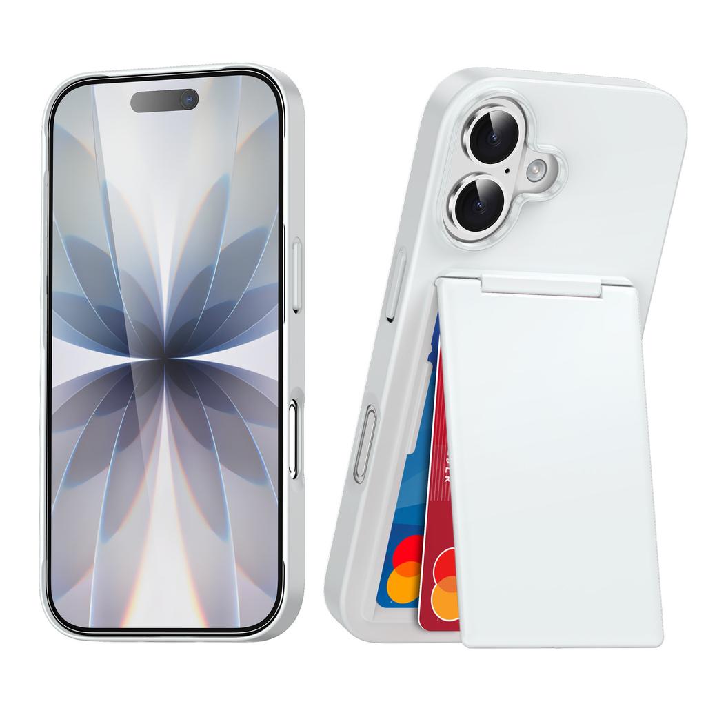 New for Apple 17 Card Bag Multi Functional Phone Case Transparent Bracket for IPhone 16 2-in-1 Protective Cover