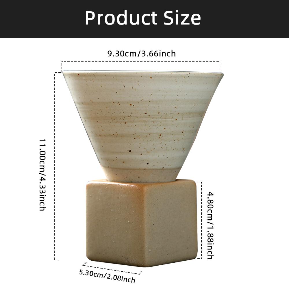 200ML Creative Retro Ceramic Coffee Cup Rough Pottery Tea Cup Japanese Latte Pull Flower Porcelain Cup Household New Pottery Mug
