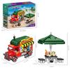 food truck moc building blocks street view moc brick sets for Adults girl micro construction set car Model assembling toy Gifts