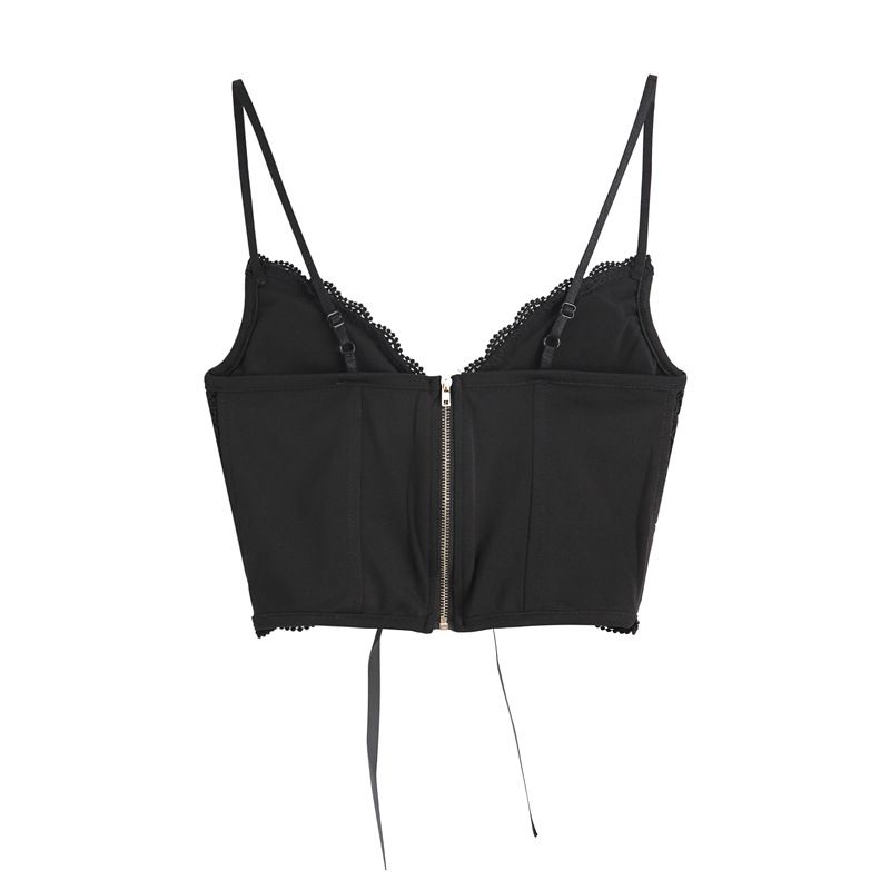 Sleeveless Lace Slim Fit Camisole TOPV Collar Sleeveless Lace Silm Sling Tops