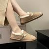 Vintersko Dame Casual Flats Mokasiner Myke Loafers Dame Mote Komfort Varm Plysj Slip-on Dame Bomullssko