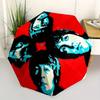 1 Stück Beatles Kunstwerk Automatisches Öffnen/Schließen, 8-Rippen Eisenrahmen, Kompakter Faltregenschirm Ganzjahres-Tragbarer Regenschirm für Reisen, Pendeln