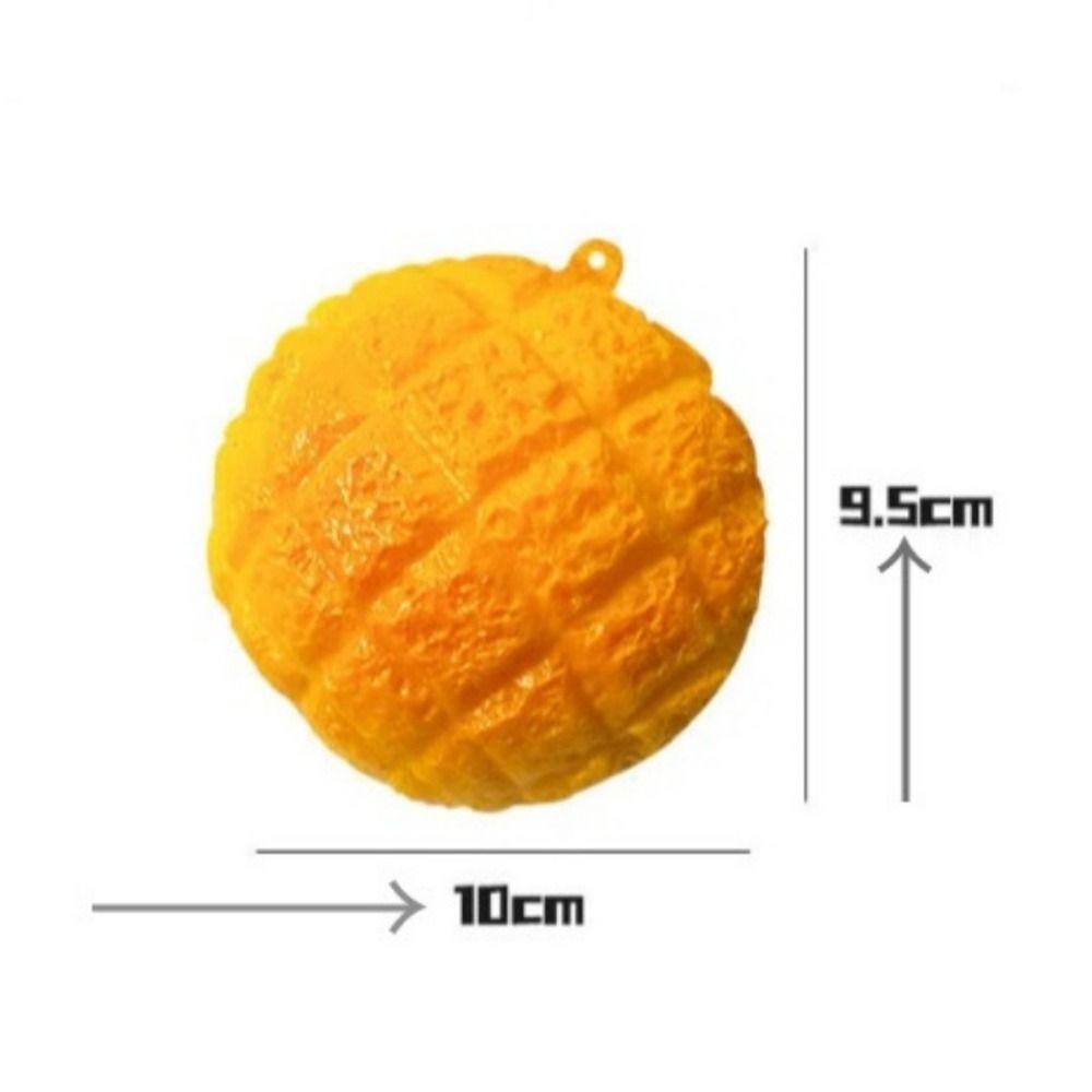 Non-Bounce Pineapple Bun Squishy Food-Shaped Squeeze Toys Portable Sensory Fidget Ball Xmas Gift