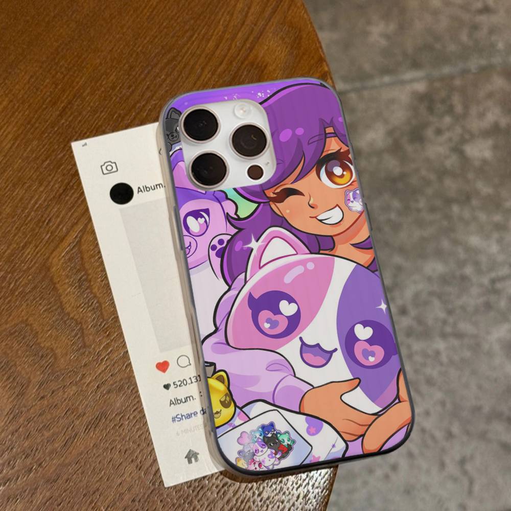 Aphmau Cute Girl Funny Phone Case For IPhone 16 15 17 Pro 11 12 13 14 Pro Max Plus Soft Ripple Silicone Cover Shell