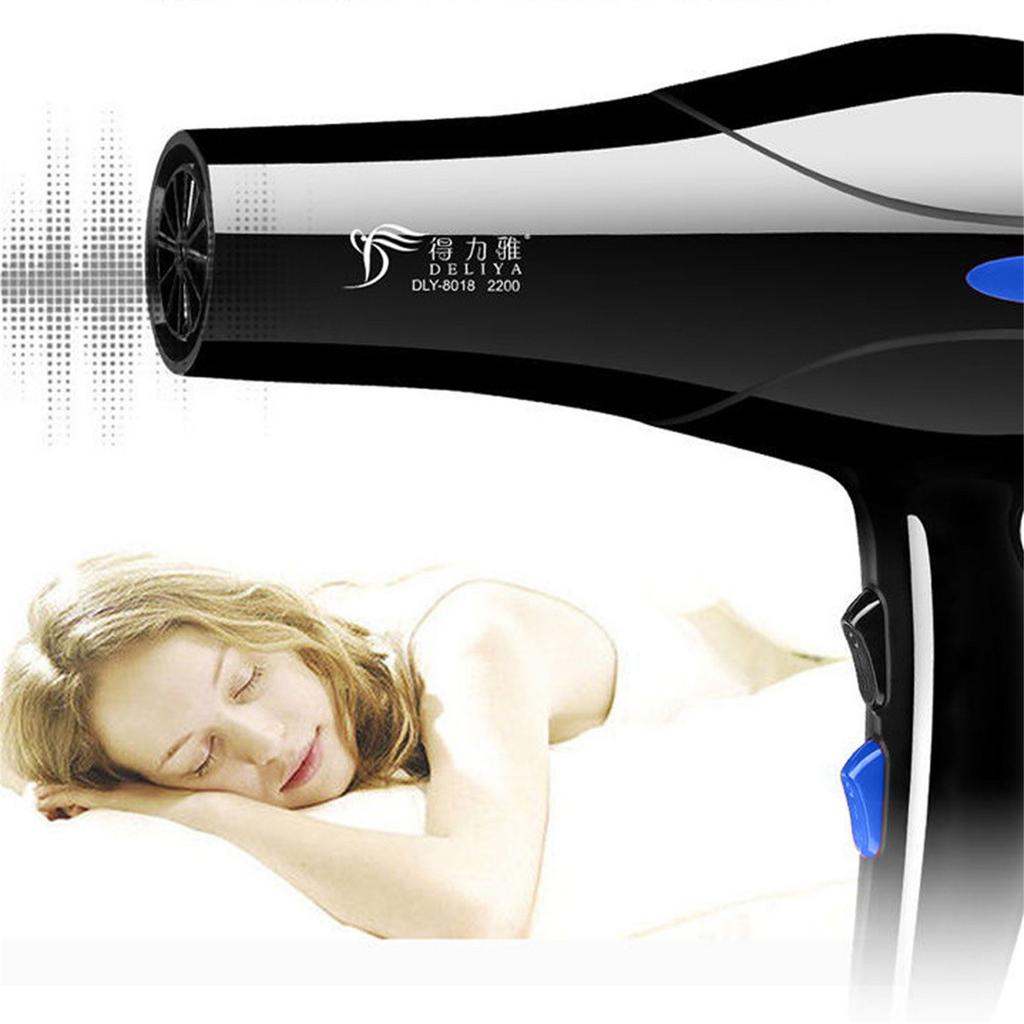 Household Hair Blow Dryer 2200W Black Heat Blower Dryer Beauty Salon Portable Hair Blow