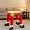 4pcs Long Santa Claus Table Leg Cover Universal Furniture Feet Sleeve  Household