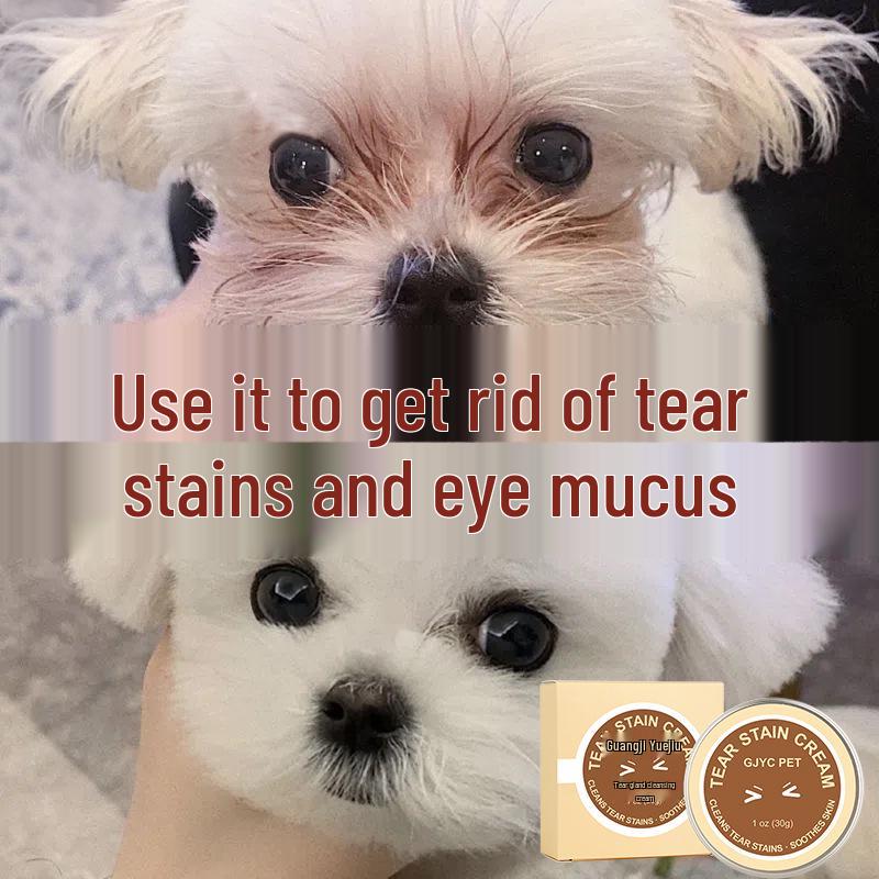 Tear Stain Remover Cream for Dogs & Cats: Gentle Eye Cleaner for Bichon Frise, Teddy & More