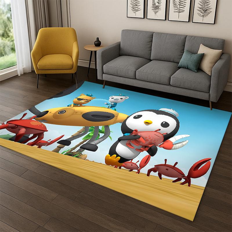 Cute Cartoon The Octonauts Barnacles Carpet Rug for Bedroom Living Room Sofa Doormat Home Decor,Kid game Area Rug Non-slip gift