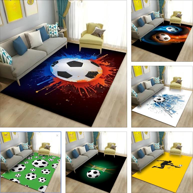 2D Soccer Football Sport Area Rug,Carpet Rug for Living Room Bedroom Sofa Doormat Kitchen Decoration,Kid Play Non-slip Floor Mat