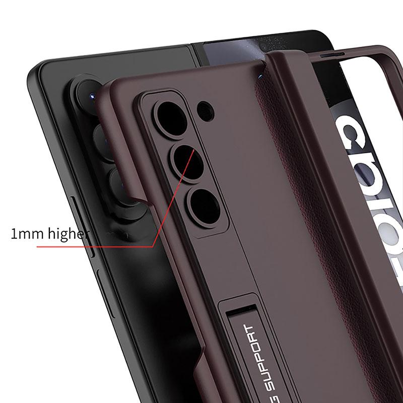 Hülle für Samsung Galaxy Z Fold 5 Z Fold 4 Z Fold 3 5G Hülle Magnetisches Scharnier Rüstung Stoßfeste, matte Hart-PC-Abdeckung für Galaxy Z Fold5