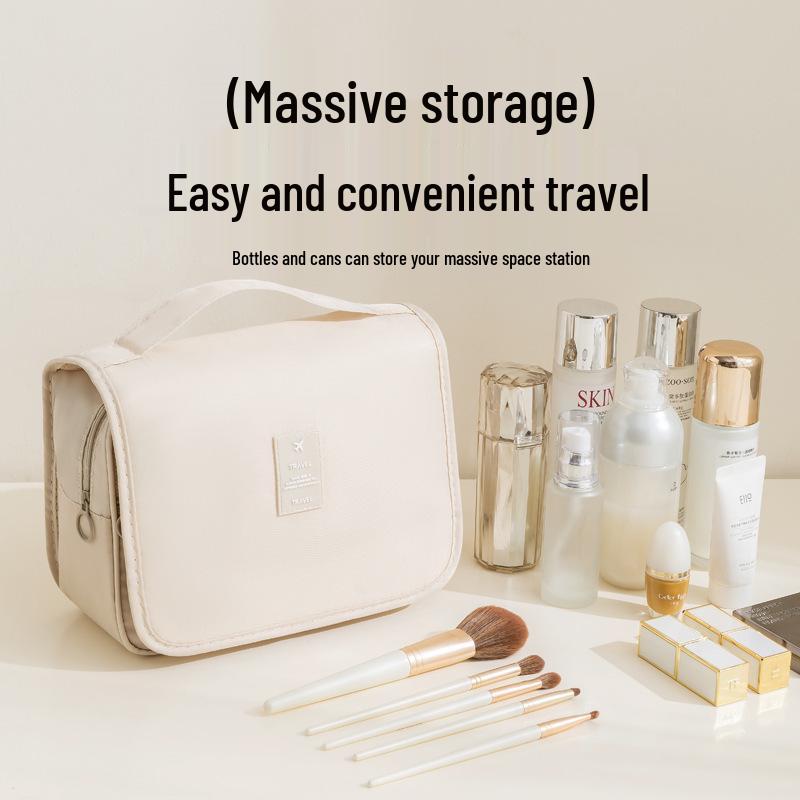 Waterproof Travel Wash Bag with Hook - Large Capacity Wet/Dry Separation