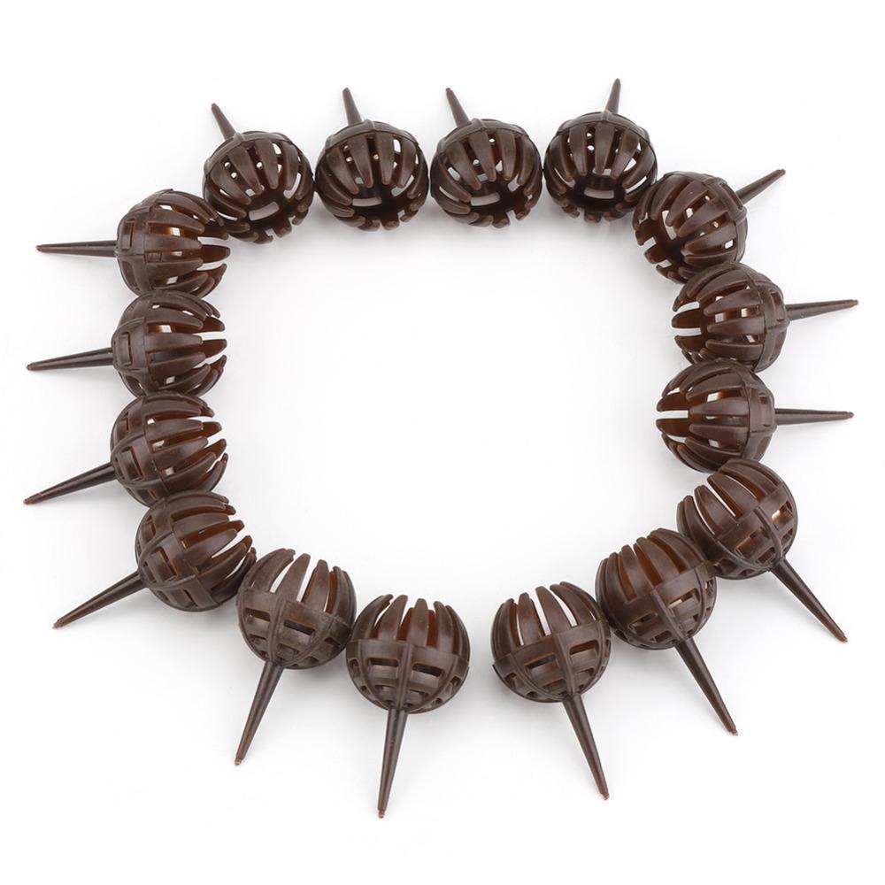 100PCS Spherical Shape Fertilizer Basket Box Brown Plastic Fertilizer Basket