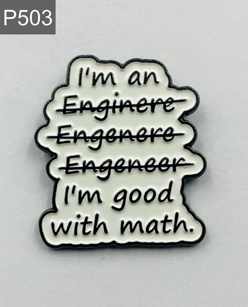 New Enamel Pin Good with Math Saying Metal Pin Gift Birthday 1 Piece