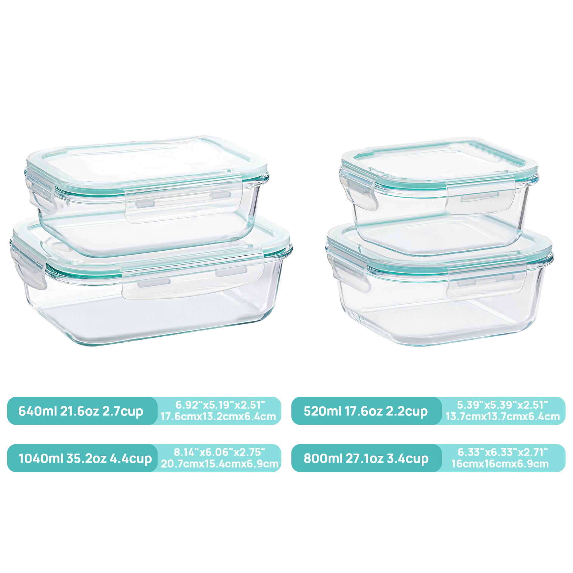 Стеклянный набор ланч-боксов для офисных обедов безопасный для микроволновой печи 3000₽