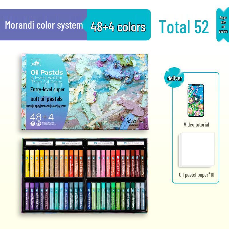 Gaole Super Soft Oil Pastels - Full Set (24/48 Colors), Classic Macaron for Kids, DIY Heavy Color Sticks