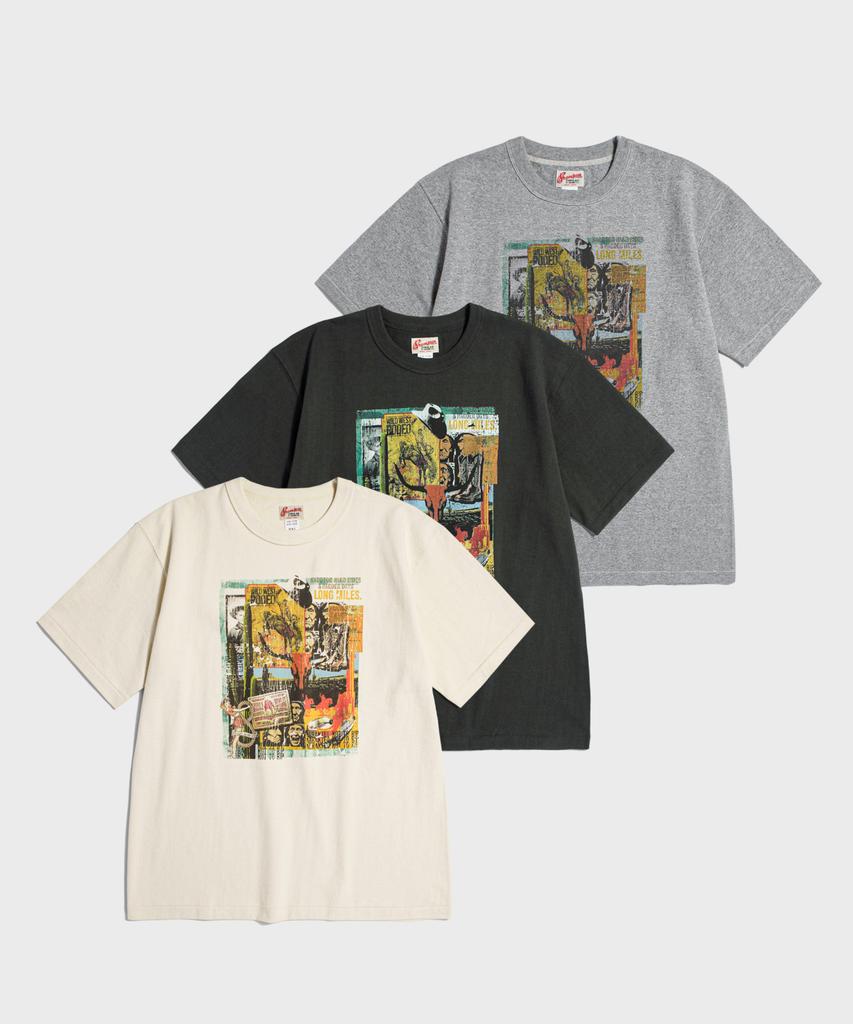 Beulonseun Western Collage Loopwheeled Graphic Tee Apricot