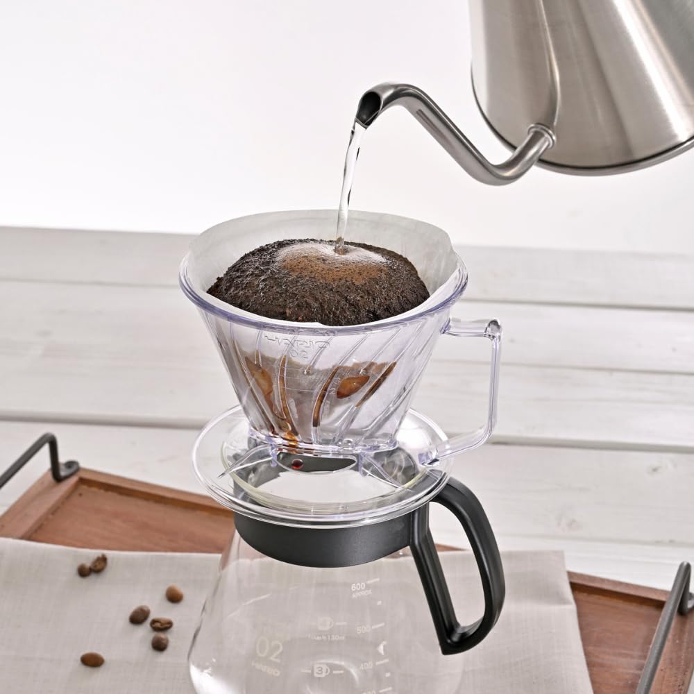 HARIO Pegasus Dripper 02, transparente Tassen, Kaffee-Handtropf, hergestellt in Japan, 2–4 PED-02-T