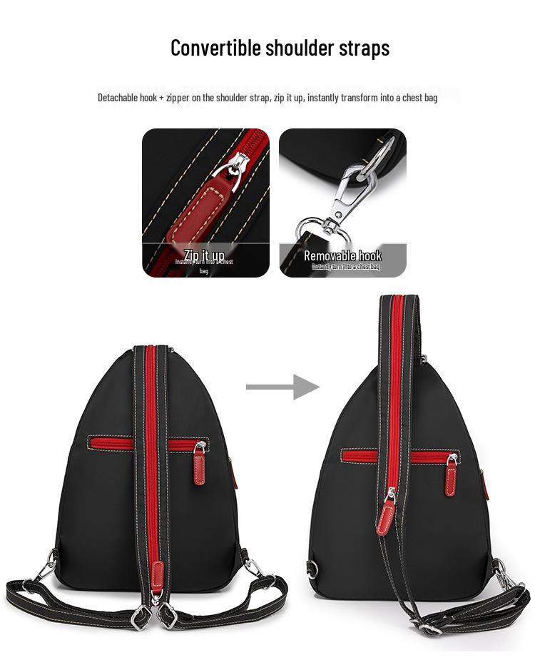 Fashionable Korean Style Waterproof Oxford Crossbody Backpack: Lightweight, Versatile, Large Capacity, Multi-functional