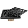10x10cm Black Floor Drain Copper OdorResistant Concealed Floor Strainer for Hotel Bathroom Home