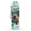 1 Pezzo Figura Capibara Selvatico che Nuota 750ml Colore Plastica Borraccia Anti-perdita Tappo a Beccuccio Ribaltabile Per Sport Ufficio Uso Domestico
