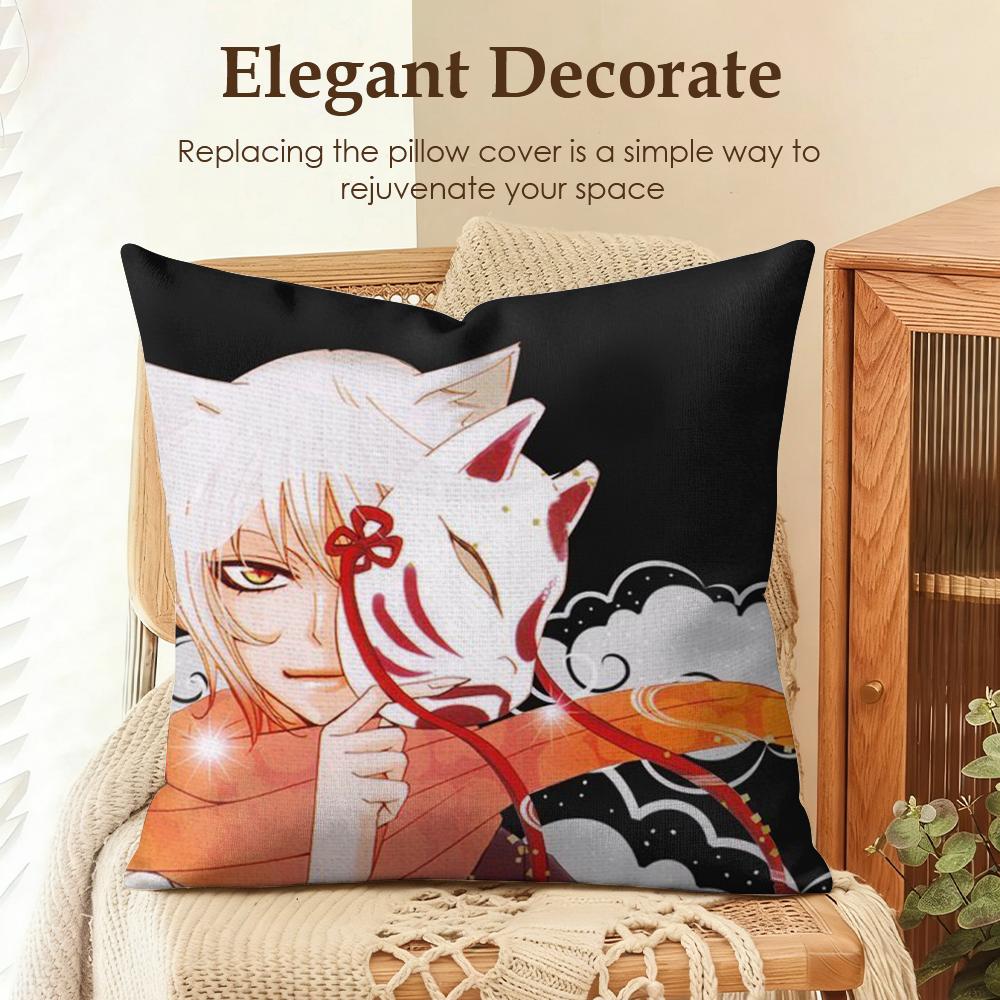 KKamisama HajimemashitaS Cushion Cover Natural Linen Organic Fabric DoubleSided Printing Sofa Home Decor Gift Pillow Case