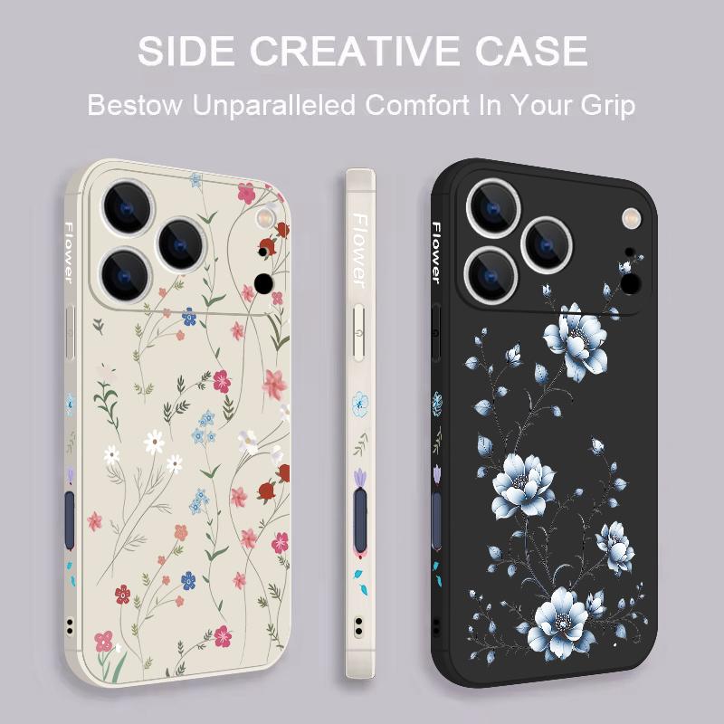 Custodia Stampa Fiori Viola Per iPhone 17 Pro Max iPhone 16 15 14 13 Pro Max Magnetica Per Magsafe Morbido Silicone Cover Posteriore per Telefono
