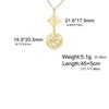 Collana Ciondolo Stella a Cinque Punte Svuotata a Forma di S con Doppio Foro Design Versatile Nodo Miko Gioielli