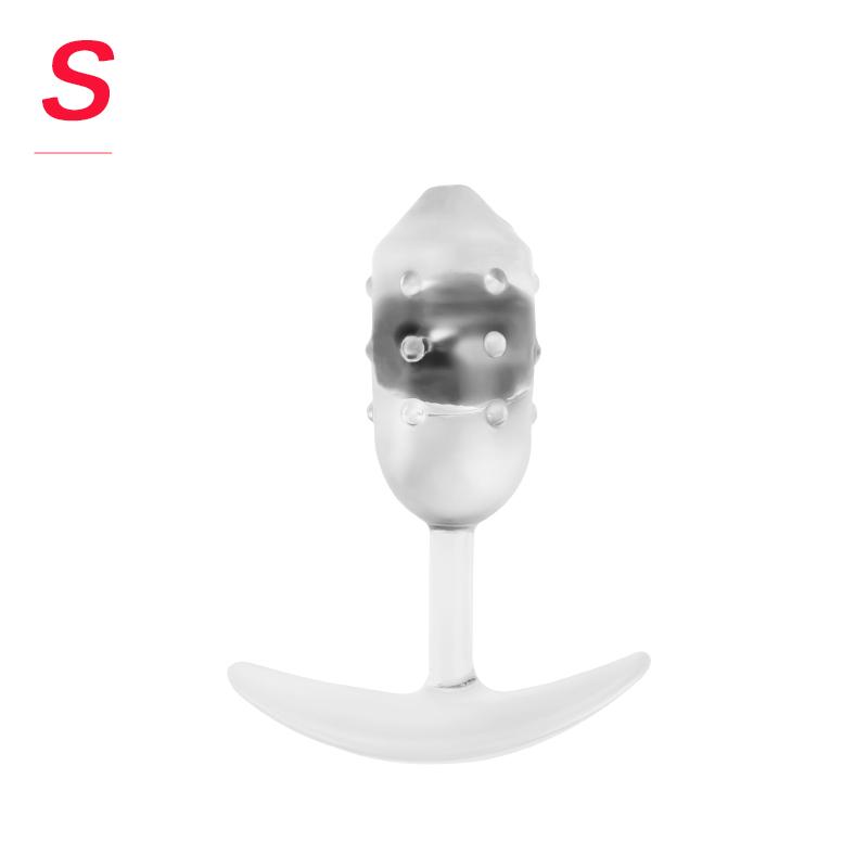 TPE Transparent Anal Plug Built-in Gravity Ball Wearable Butt Plug Prostate Massage Anus Expander Sex Toy for Women Men