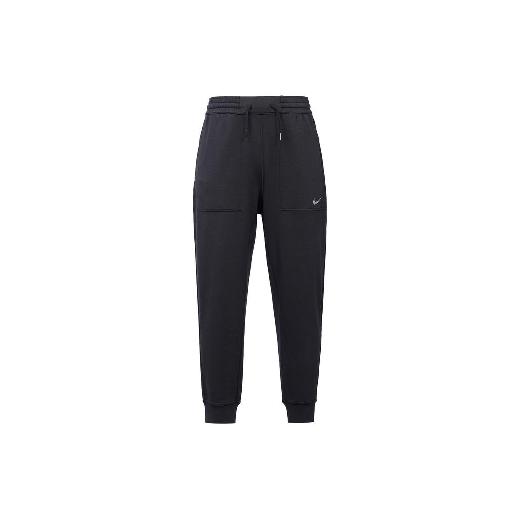Nike Solid Color Logo Print Jogger Pants With Drawstring Men Bottoms Black DQ4883-011
