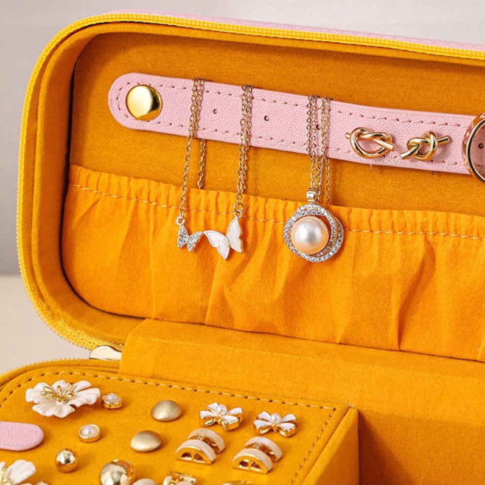 with Cover Jewelry Storage Case Large Capacity Necklace Storage Box Creative Jewelry Box Woman